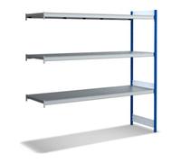 BITO Bito Grande étagère étagère étagère Unité d'extension Set / 350kg 1999x2016x624 3 niveaux étagère étagère RAL5010 Quantité:1