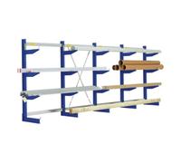 BITO Rayonnages cantilever Bito type L l 3235 x p 600 x H 1980 bleu gentiane Bito RAL 5010 Quantité:1