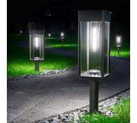 BITPOTT Lampes Solaires Extérieur Jardin Lot de 6 IP65 Etanchéité Solaire de Jardin Décoration Lampes de Chemin Solaires pour Balcon,Terrasse,Chemin,Pelouse,Extérieur(Blanc)