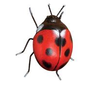 Bits and Pieces - Garden Ladybug - 5-1/2" x 6" - Metal Sculpture - Indoor Or Outdoor Decor - Wall Art - Gift for Gardener