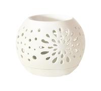 Bitto Lampe aromatique et brûle-encens Pria Céramique en Blanc, H: 9 cm, Ø 11 cm