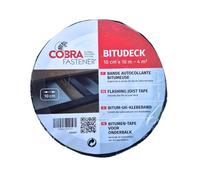 BITUDECK Bande Bitumeuse Autocollante 10cmx10m Lambourde Terrasse Bois | Étanchéité terrasse bois, résistante aux intempéries, pose facile, conforme DTU 51.4
