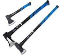 Bituxx Set de 3 haches 1000g + hache à fendre 2000g + marteau à fendre 2,7kg MS-16969