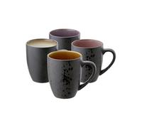 BITZ Tasses à café, tasses en grès, tasses à café avec anse, en set (4 pièces), bicolore, 30 cl