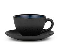 Bitz Tasse avec soucoupe Bitz noir Bleu foncé