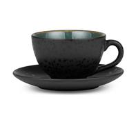 Bitz Tasse avec soucoupe Bitz noir Vert