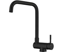 Biubiubath Robinet de Cuisine en Acier Inoxydable Noir, Pliable sous Fenêtre, Rabattable et Rotatif à 360°, Mitigeur Monocommande
