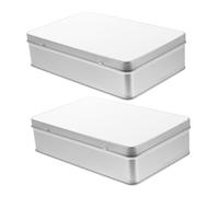 BIUDECO 1 Set Petite Boîte à Bonbons en Fer Couvercle, Boîte en Métal Simple pour Rangement, Étanchéité, Protège Bijoux, pour Anniversaire et Mariage