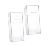 BIUDECO 2 Pièces Boîte Rangement Maquillage Transparent Acrylique Organisateur Cosmétique Multi Usage avec Capacité pour Pinceaux Rouges à et Fournitures de Bureau