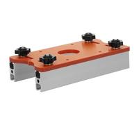 BIUDECO Accessoire pour table de défonceuse en aluminium - plaque de positionnement à rainurer - base pour travail du bois - résistance à l'usure - convenant à la fabrication de meubles