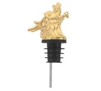 BIUDECO Bec Verseur et Bouchon à Vin en Alliage Doré Forme Tête de Dragon, Verseur Métallique Anti-fuite Compatible Bouteilles Vin, Huile D'olive et Spiritueux pour Bar et Maison
