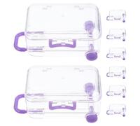 BIUDECO Boîtes à Présents Mini Valise pour Invités de Mariage, Lot de 8pcs Réutilisables en Ps Portable pour Décoration de Fête et Voyage