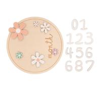 BIUDECO Cartes pour Bébé en Bois Solide sans Bords Rugueux pour Annoncer Mois Bébé à Fête -né et Crèche
