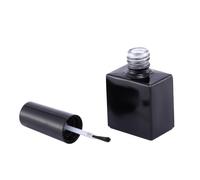 BIUDECO Lot de 12 Flacons en Verre Noirs pour Vernis à Ongles, 10ml, Faciles à Utiliser Pinceau et Bouchon, pour Nail Art et Remplissage de Vernis