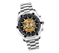 BIUDECO Montre en Alliage de Zinc Squelette Mécanique Lumineuse pour Homme
