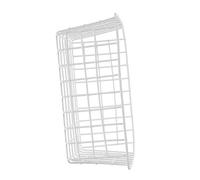 BIUDECO Organisateur pour Congélateur Coffre 28 X 21,5 X 12 Cm Panier de Rangement en Fil Métallique Blanc, Conteneur Alimentaire Polyvalent pour Fruits, Légumes et Aliments Surgelés,