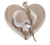 BIUDECO Pendentif Décoratif en Bois de Cœur, à Suspendre Artisanale en Bois Naturel, Décoration Intérieure pour Chambre à Coucher, Accessoire Maison pour Mariage et DIY, Finition