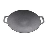 BIUDECO Poêle à Griller en Fer pour Barbecue Extérieur, Bords Lisses et Arrondis, Usage Large, pour Bbq et Occasions Spéciales, Compatible Gaz et Induction