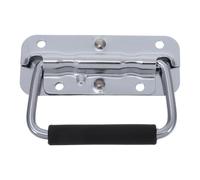 BIUDECO Poignée De Coffre Pliante Pour Boîte à Outils En Fer Poignée De Traction Repliable Argent Résistance Rouille Usure Pour Atelier