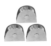 BIUDECO Poulie de Palier 3 Pièces Acier Inoxydable Argenté, pour Câbles de Mât de Drapeau, Charge 50kg, Usage Extérieur et Bâtiments Gouvernementaux