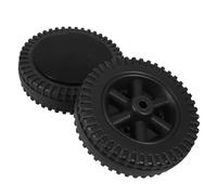 BIUDECO Roue de barbecue, kit de roue avec essieu 2 pièces, 15 cm, noires, HDPE, haute capacité de charge, pour barbecue à gaz et chariot de barbecue