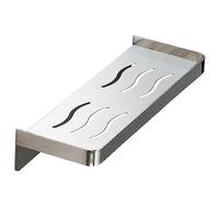 Biutimarden Étagère de Douche en Acier Inoxydable sans Perçage Support Mural Serviteur de Douche Drainage Rapide Accessoires pour de Bain Cuisine (Chrome)