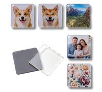 BIVYAX Lot de 10 Aimants Frigo Aimants Autocollants, Cadre Magnétique Acrylique Transparent pour Photo, Aimant Ferrite pour Bricolage DIY Pêle-Mêle, Déco Murale Cuisine Bureau
