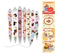 BIVYAX Pack de 8 Stylo Gel Animaux à motif de teckel, Compatible avec Legami Stylos de la marque, Stylo a bille, Stylo Accessoires Papererie adorable