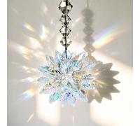 BIVYAX Suncatcher Cristal Fenêtre avec Prisme Arc-en-Ciel, Attrape-Soleil Suspendu pour Voiture Maison et Balcon, Carillon Décoratif Capteur de Lumière, Cadeau pour Décoration Murale et Extérieure