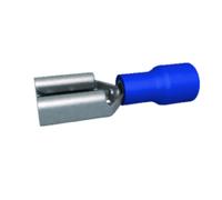 Bizline Cosses clips femelles 6,35 x 0,8 mm - Bleu