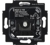BJ 6523 U-102 - Gradateur rotatif encastré, bouton-poussoir rotatif 230 V