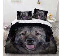 BJCJGGL Housse de Couette 140x200 Enfant Chien De Garde Parure de Lit 1 Personne avec Fermeture Éclair et 2 Taie d'oreiller 65x65 cm - Doux Respirant Microfibre Housse de Couette