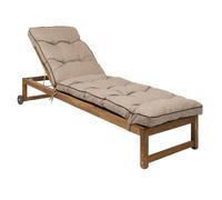 Bjird - Coussin Chaise Longue pour Jardin - 200x55 cm, Beige - Coussin Bain de Soleil extérieur-intérieur