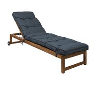 Bjird - Coussin Chaise Longue pour Jardin - 200x55 cm, Bleu marine - Coussin Bain de Soleil extérieur-intérieur