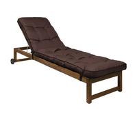 Bjird - Coussin Chaise Longue pour Jardin - 200x55 cm, Brun - Coussin Bain de Soleil extérieur-intérieur