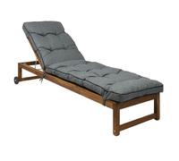 Bjird - Coussin Chaise Longue pour Jardin - 200x55 cm, Graphite - Coussin Bain de Soleil extérieur-intérieur