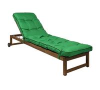 Bjird - Coussin Chaise Longue pour Jardin - 200x55 cm, Vert - Coussin Bain de Soleil extérieur-intérieur
