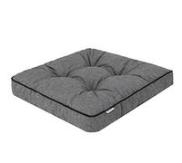 Bjird - Coussin de Chaise de Jardin, Coussin de Chaise de Jardin, Coussin d'assise - 49x47 cm, Coussins d'extérieur/intérieur - 4 pièces, Gris foncé
