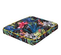 Bjird - Coussin de Chaise de Jardin, Coussin de Chaise de Jardin, Coussin d'assise - 49x47 cm, Coussins d'extérieur/intérieur - 1 pièce, Feuilles Multicolores
