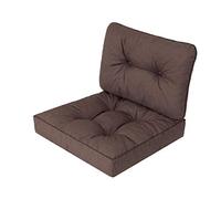 Bjird - Coussin pour chaises de Jardin - Coussin de siège - 60 cm Extérieur - ou transat de Jardin, terrasse ou Balcon - Brun