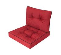 Bjird - Coussin pour chaises de Jardin - Coussin de siège - 60 cm Extérieur - ou transat de Jardin, terrasse ou Balcon - Rouge