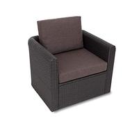 Bjird - Coussin pour chaises de Jardin - Coussin de siège - 60x55 cm Extérieur - ou transat de Jardin, terrasse ou Balcon - Brun