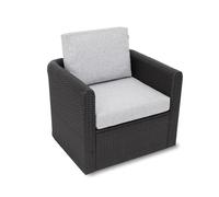 Bjird - Coussin pour chaises de Jardin - Graphite, 60x55 cm - Coussin de siège ou transat de Jardin