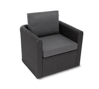 Bjird - Coussin pour chaises de Jardin - Noir, 60x55 cm - Coussin de siège ou transat de Jardin
