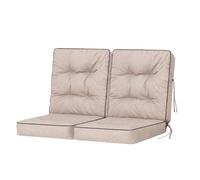 Bjird - Coussins pour Bancs de Jardin - Beige, 2 x 50 cm - Coussins Assise & Dossier Souples