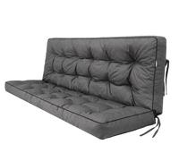 Bjird - Coussins pour Bancs de Jardin - Graphite, 140 cm - Coussins Assise & Dossier Souples