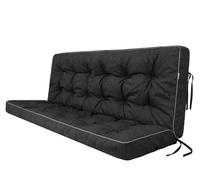 Bjird - Coussins pour Bancs de Jardin - Noir, 120 cm - Coussins Assise & Dossier Souples