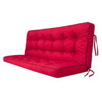 Bjird - Coussins pour Bancs de Jardin - Rouge, 140 cm - Coussins Assise & Dossier Souples