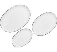 Björn GT-3POPURB, Assiette de service, Ronde, Vaisselle en grès, Blanche, 3 pièces, 3 pièces