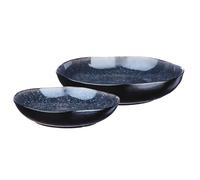 BJÖRN IRIS Lot de 2 corbeilles à fruits bleu nuit - Ø 27,5 cm et Ø 32,5 cm